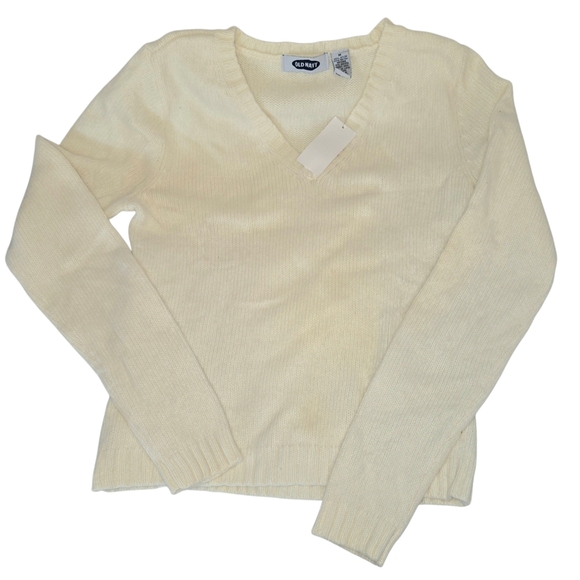 Old Navy Sweaters - Old Navy Women's Cream Angora Blend Cozy V-Neck Sweater
